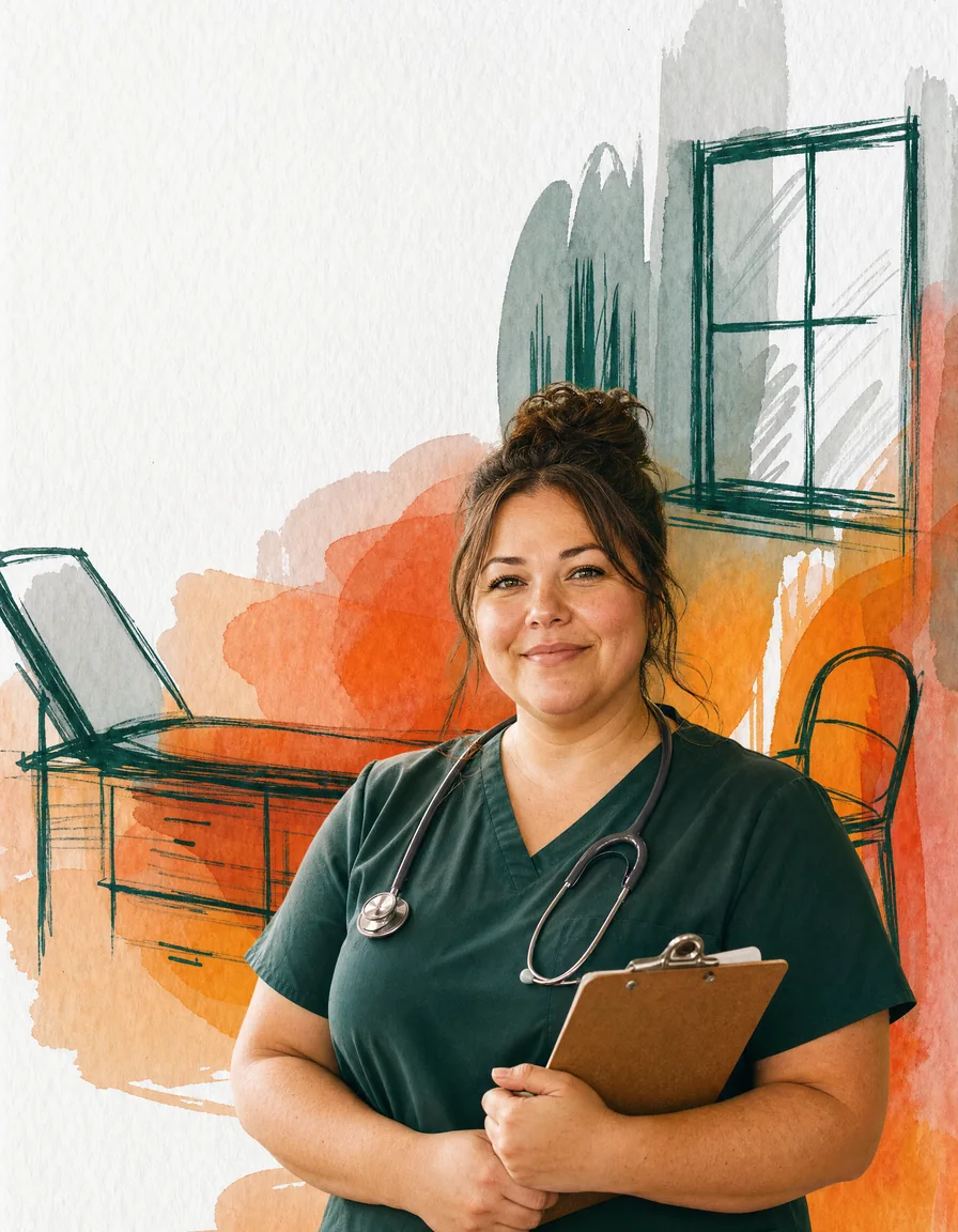 Illustrated portrait of Dr. Sofia Marin
