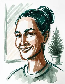 Illustration, not a photo of Janet T.